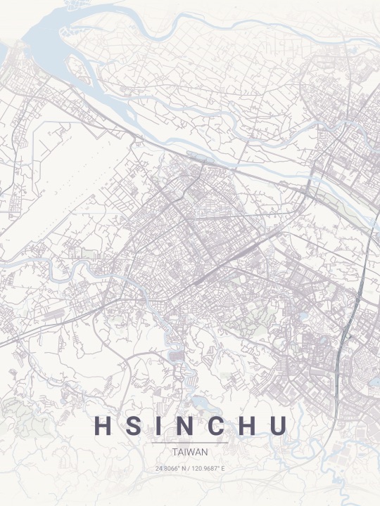 Hsinchu city map poster